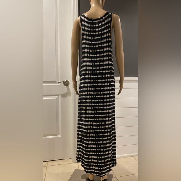 Black And White Tie-Dye Print High-Lo Dress By Juicy Couture size M - Picture 5 of 6
